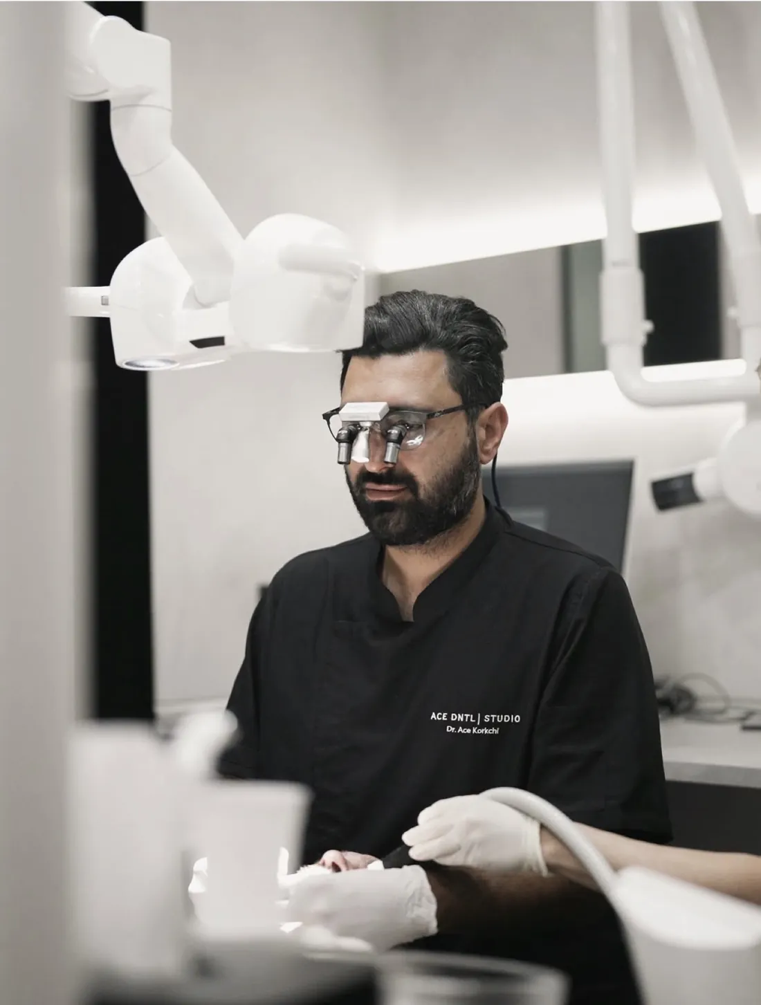 Dr. Ace Korkchi at work in his clinic