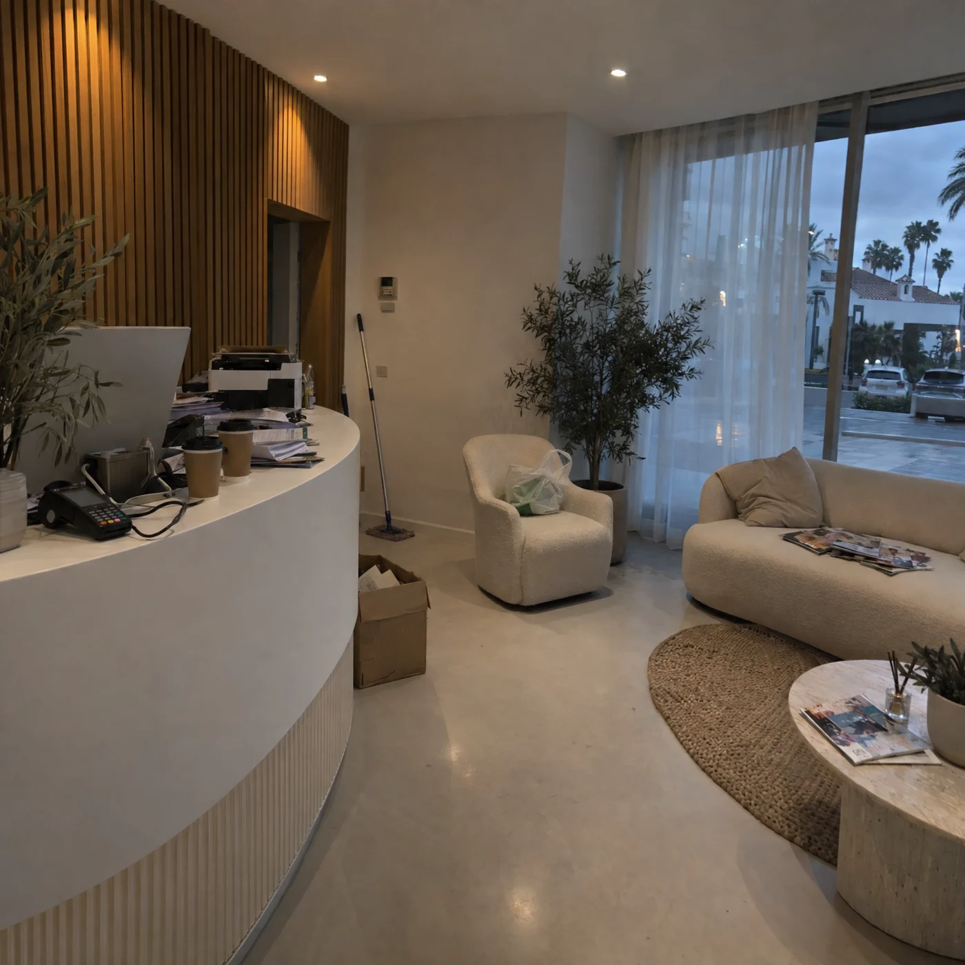 A phone snapshot of a clinic waiting room